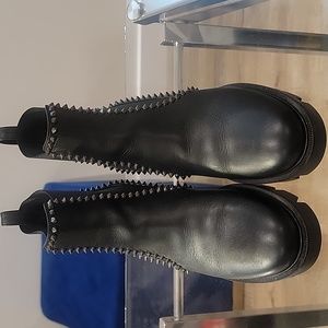 Christian Louboutin Out Lina Spike Lug Sole Boots